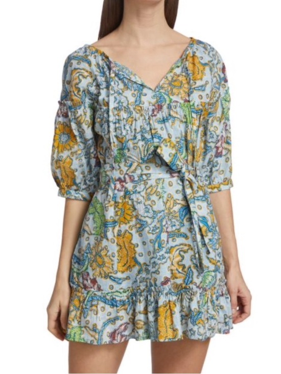 REVOLVE Dresses & Skirts - Suzi Kondi $325 NWT Coastal Batik Vari Ruffle Dress Paradeisos Batik Size XS